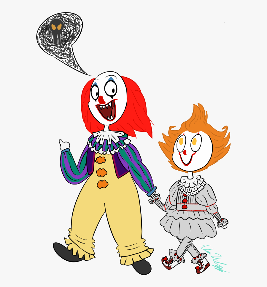 1990 Pennywise Teaching 2017 Pennywise To Be Scary - Cartoon, Transparent Clipart