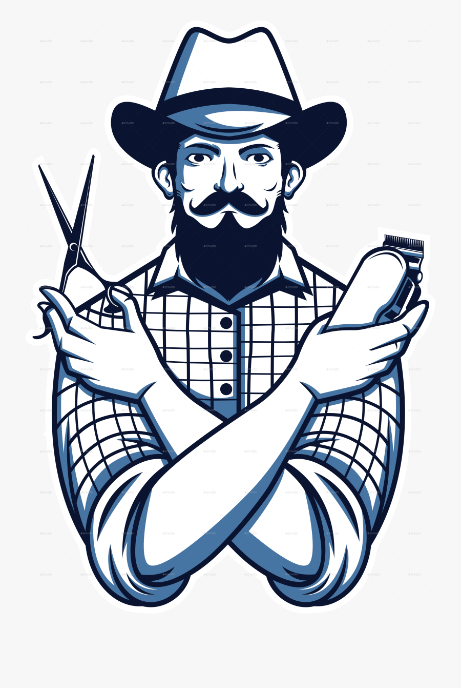 Barber Shop Vector - Barber Png, Transparent Clipart