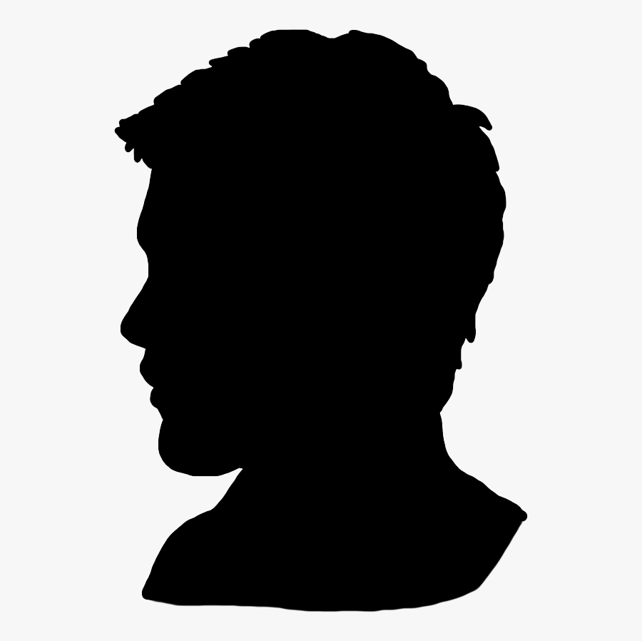 Young Man"s Face Silhouette - Man Head Silhouette Png, Transparent Clipart