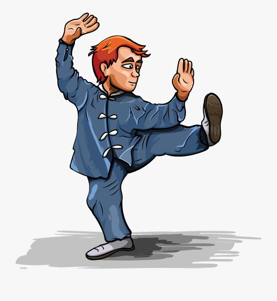 Free Cliparts, Free Png Images, Kick, Taichi - Tai Chi Taichi Cartoon, Transparent Clipart