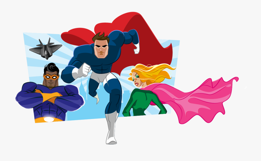 Superhero Adventures Young Writers - Writing Superheroes, Transparent Clipart