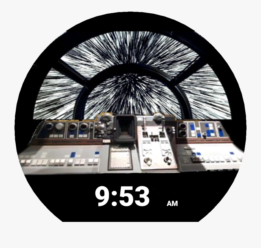 Cockpit For Moto Facerepo - Millennium Falcon Cockpit Hyperspace, Transparent Clipart