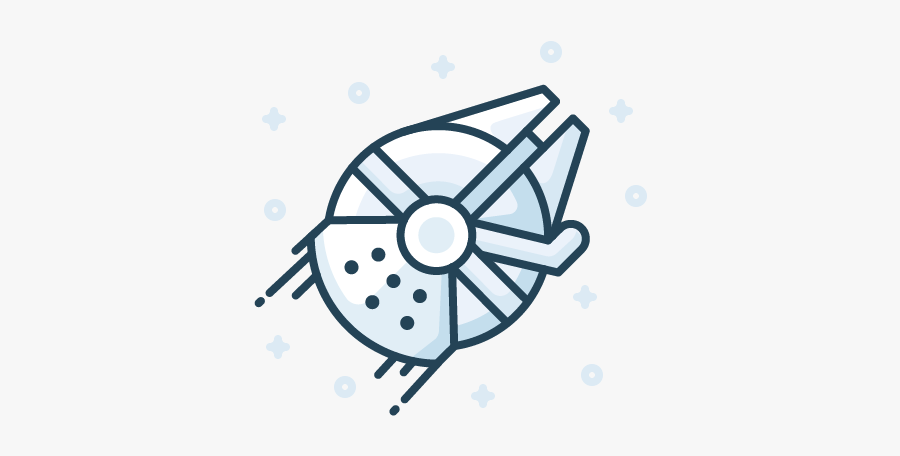 Star Wars Falcon Icon, Transparent Clipart