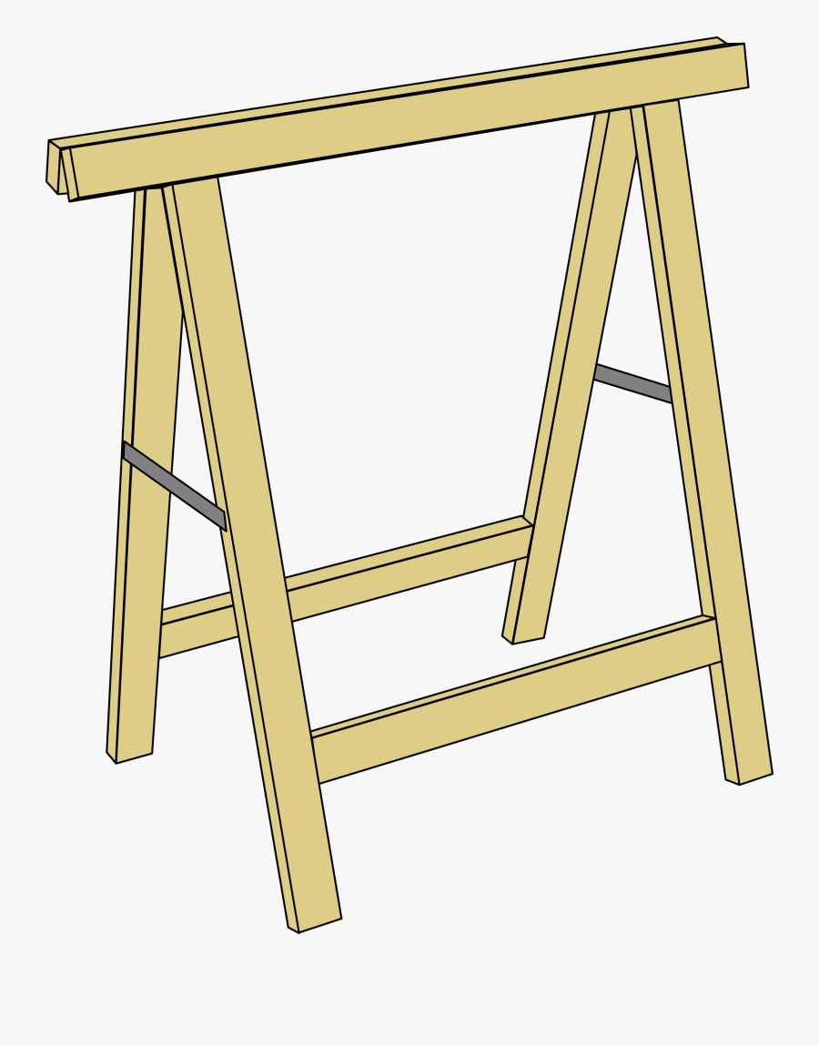 Tréteau Clip Arts - Sawhorse, Transparent Clipart