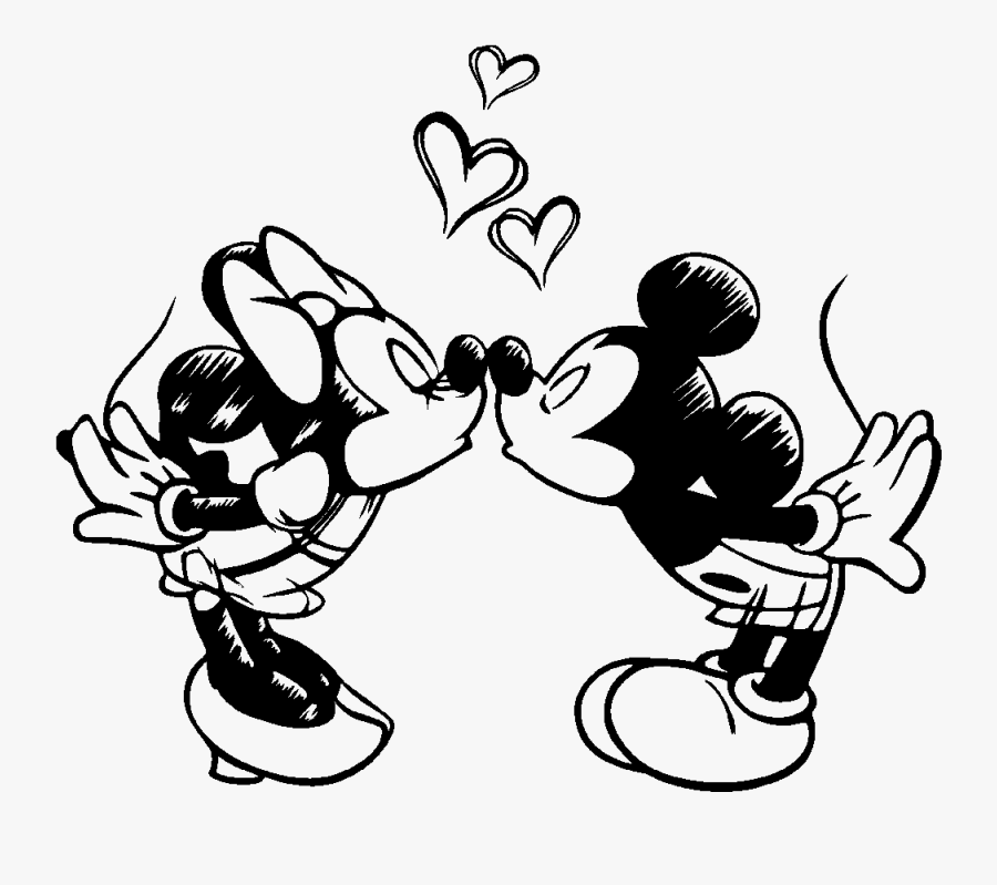Mickey Sketch Wedding Minnie Cartoon Donald Duck Clipart - Mickey And Minnie Draw, Transparent Clipart