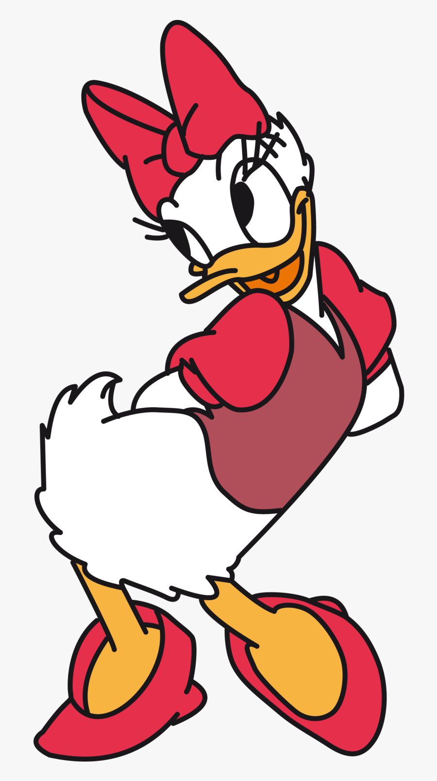 Donald Duck Clipart Reading - Daisy Duck Purple Dress, Transparent Clipart