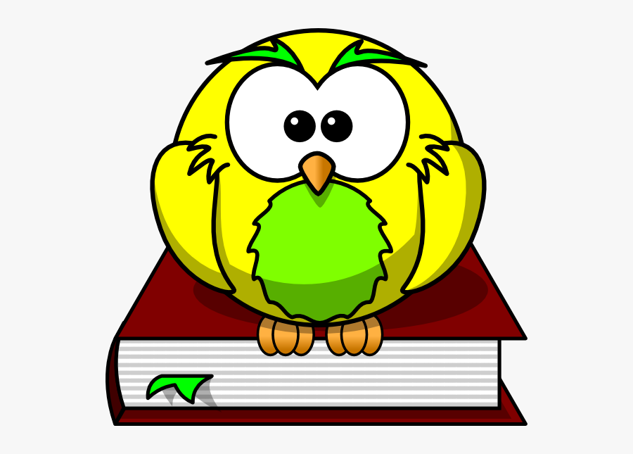 Yellow Intelligent Owl Clip Art At Clker - High Resolution Coloring Book Images Free, Transparent Clipart