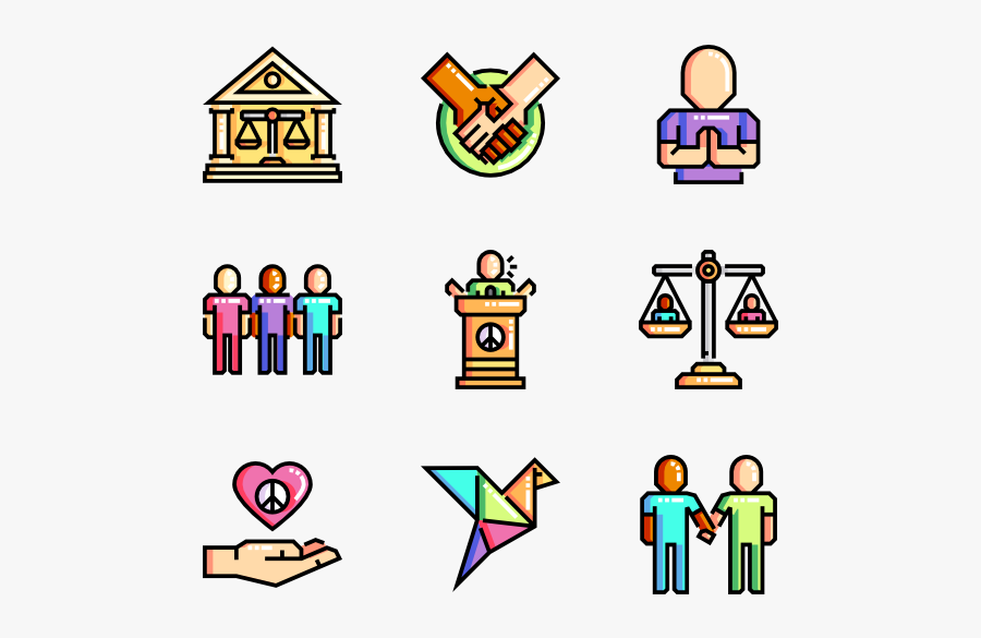 Peace & Humanrights - Human Right Icon Color, Transparent Clipart