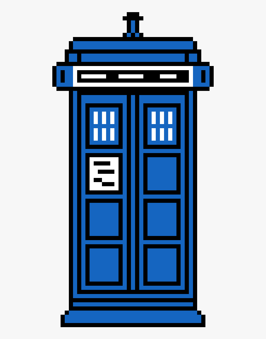Pixel Art Grid Clipart , Png Download - Tardis Pixelart, Transparent Clipart