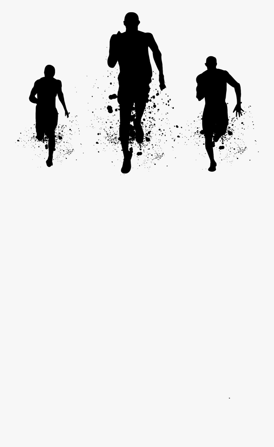 Silhouette People Running Png, Transparent Clipart