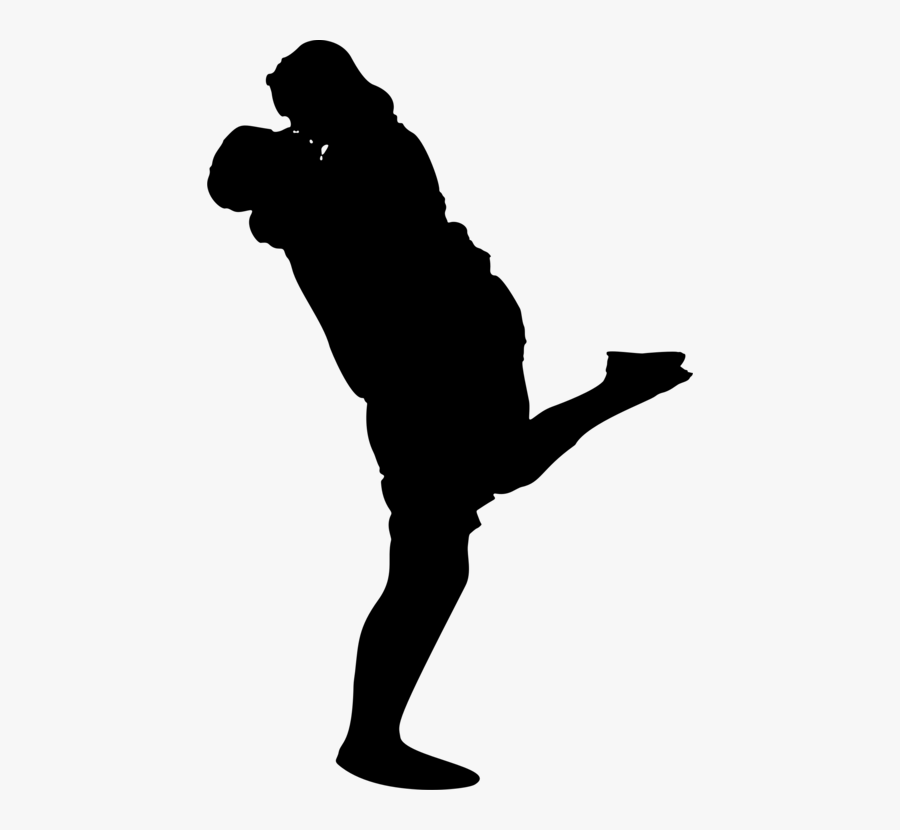 Standing,human Behavior,silhouette - Couple In Love Silhouette, Transparent Clipart