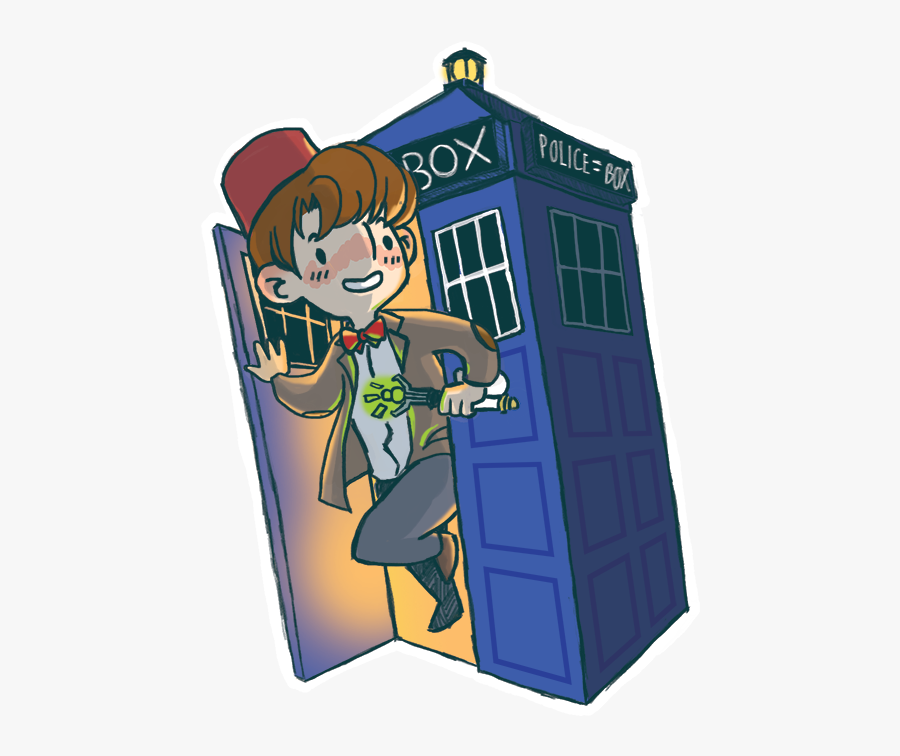 Transparent Tardis For Your Dashes This Time U////v/// - Doctor Who Stickers, Transparent Clipart