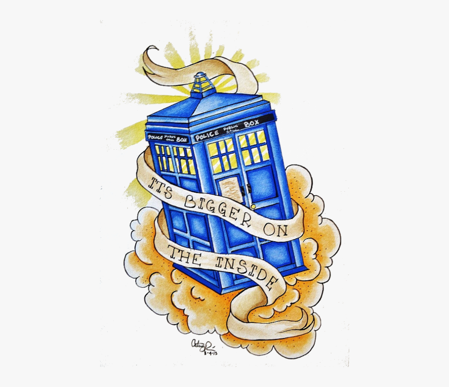 Doctor Who Png Tumblr - Tardis Drawing Tattoo, Transparent Clipart
