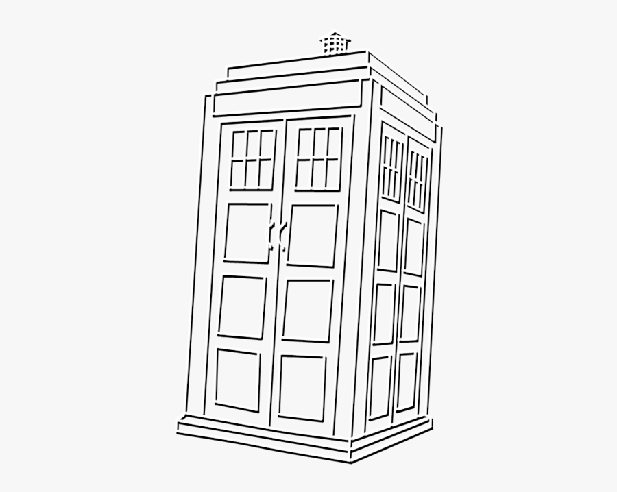Black And White Tardis Png, Transparent Clipart