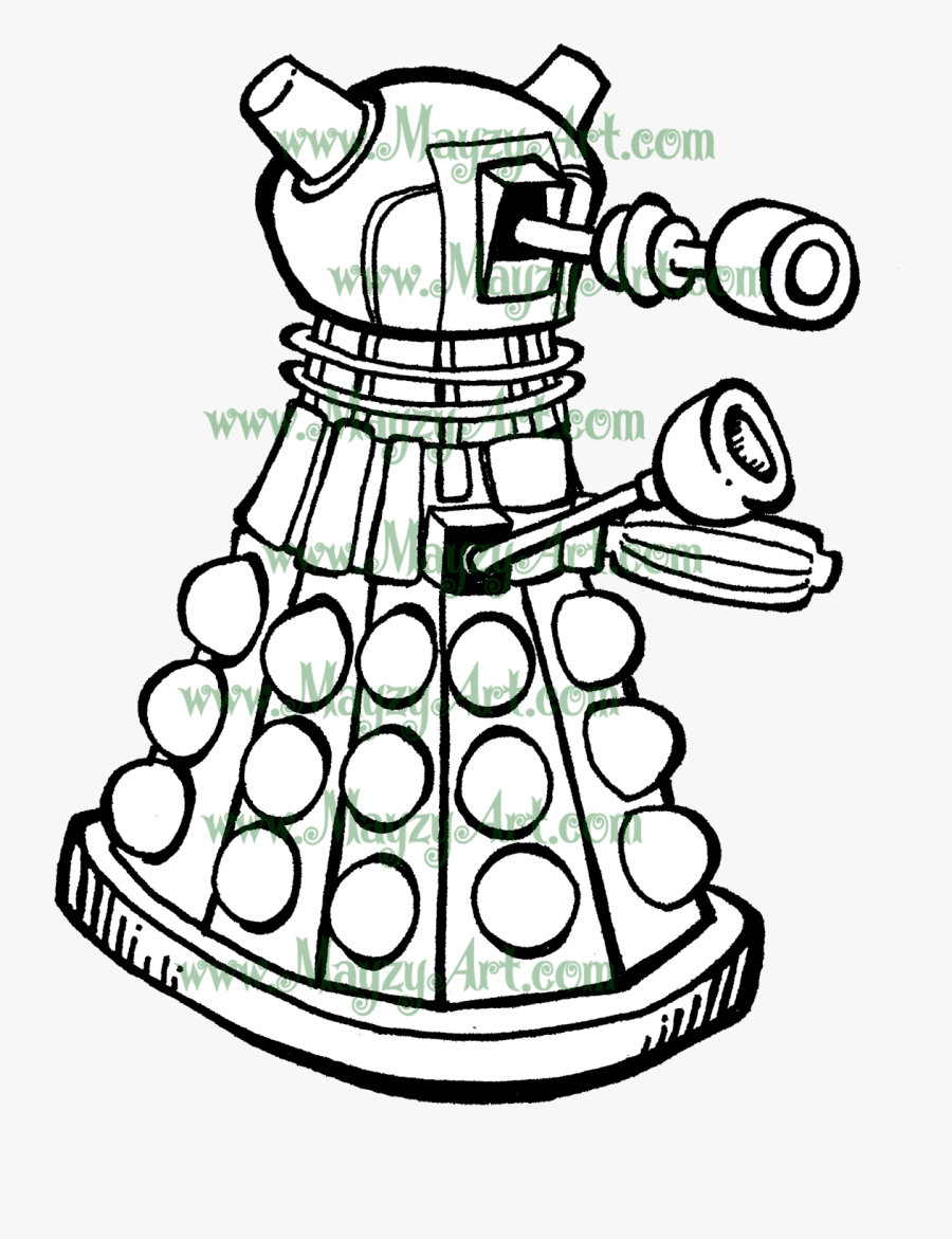 Collection Of Free Dalek Drawing Baby Download On Ui - Line Art, Transparent Clipart