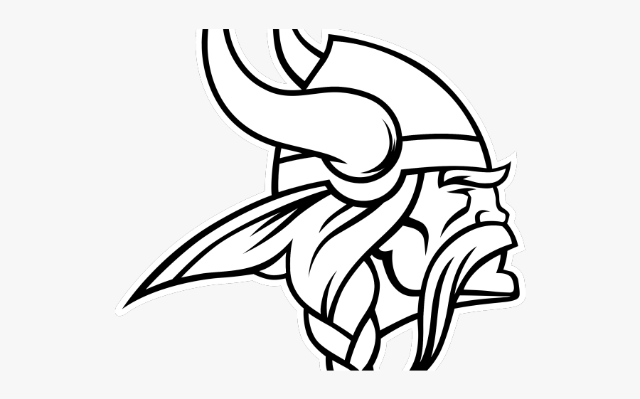 Vikings Football Clipart At Getdrawings - Minnesota Vikings Logo Black And White, Transparent Clipart