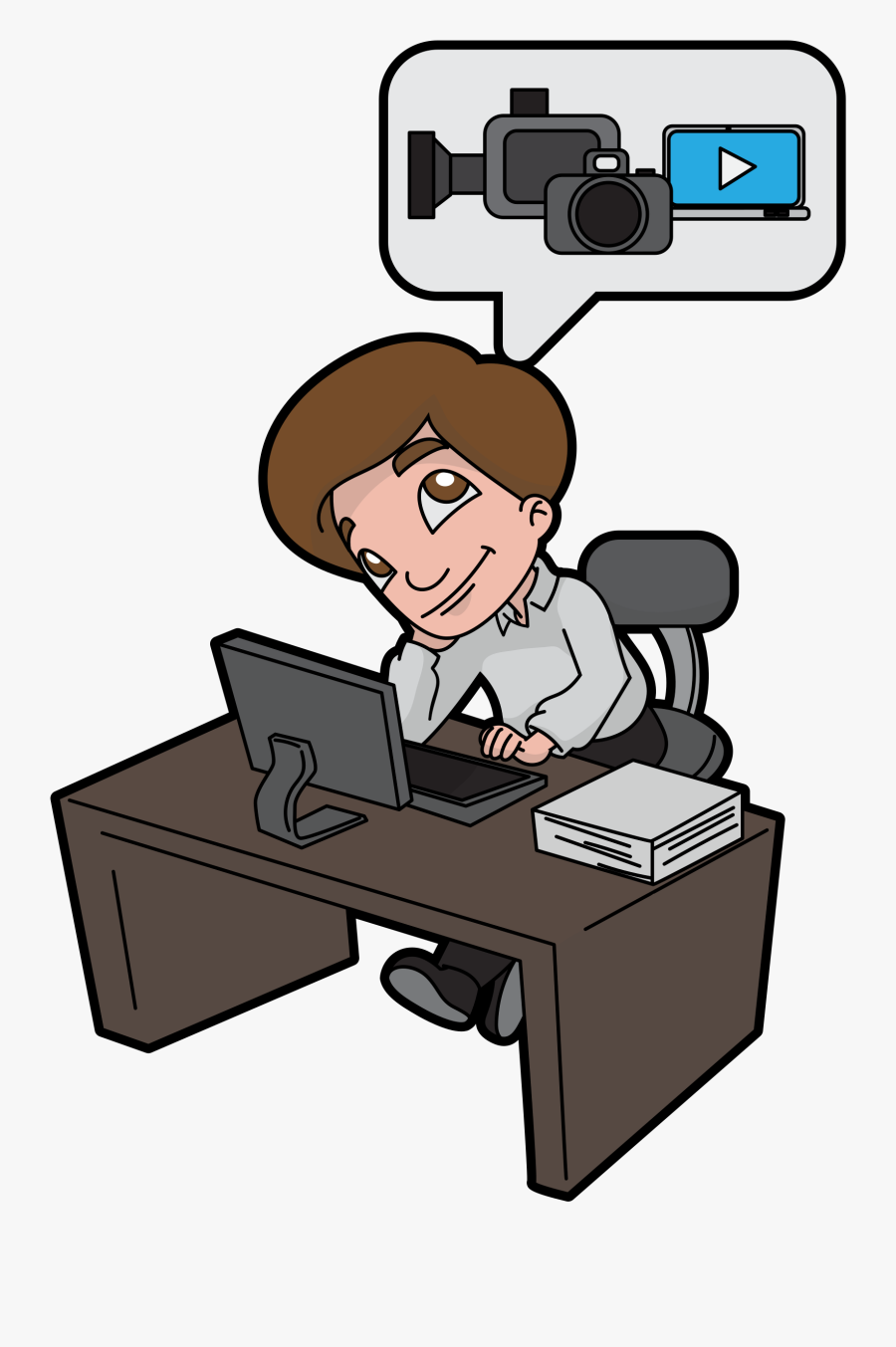 Transparent Daydreaming Clipart - Vlogger Cover Photo Cartoon, Transparent Clipart