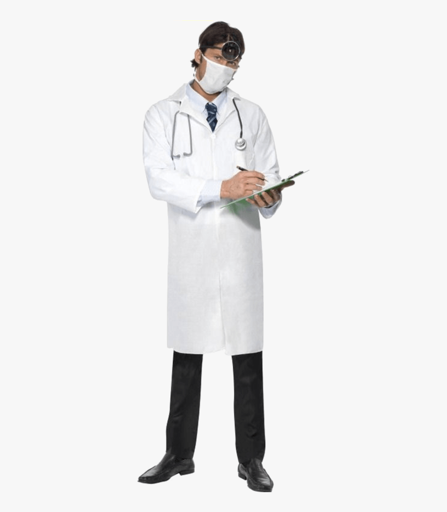Transparent Lab Coat Clipart - White Coat Doctor Mask, Transparent Clipart