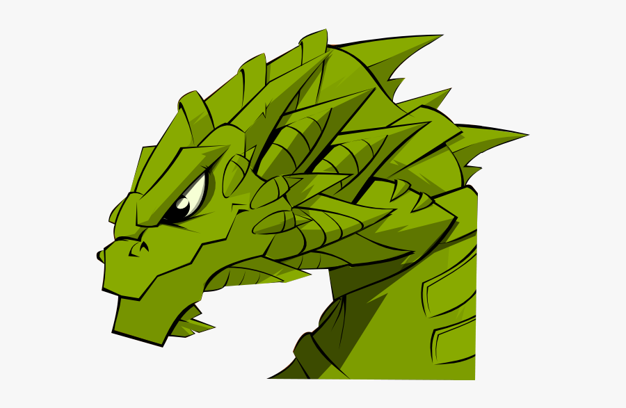 Axolotl Clipart Drawing - Green Dragon Head Clipart, Transparent Clipart