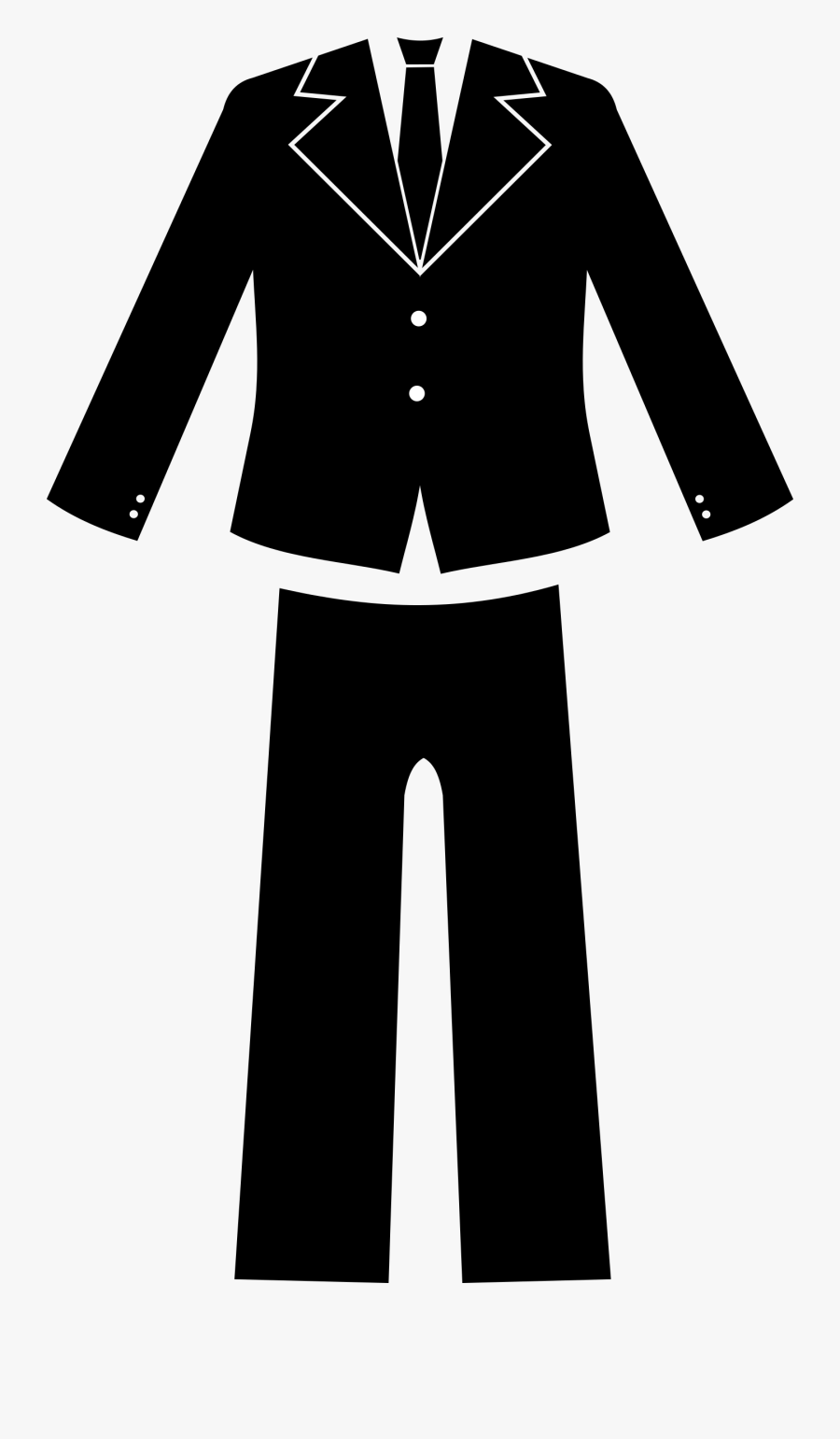 Clipart - Clip Art Of A Suit, Transparent Clipart