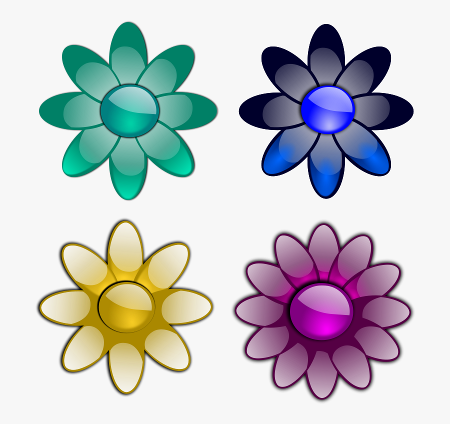 Glossy Flowers 3 - Transparent Background Real Flower Clip Art, Transparent Clipart