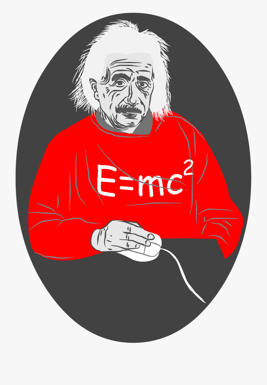 Albert Einstein Mouse White Hair Png Image - Einstein Logo, Transparent Clipart