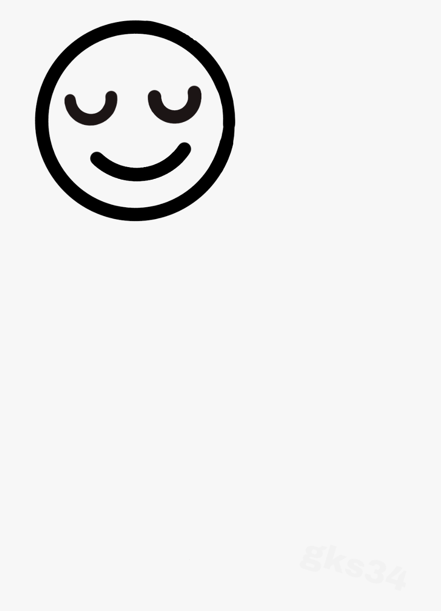 #happy #smile #think #thinking #emoji #face Clipart - Smiley, Transparent Clipart
