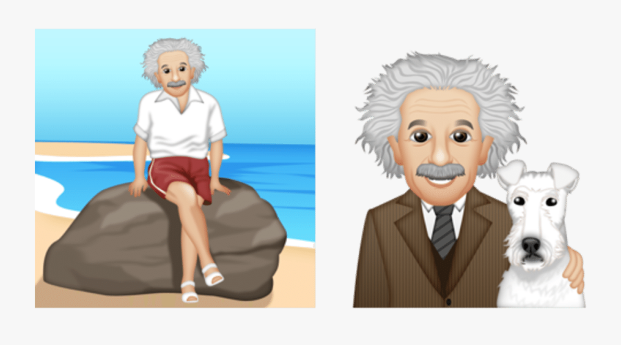 Now Has His Own - Albert Einstein Emoji Png, Transparent Clipart