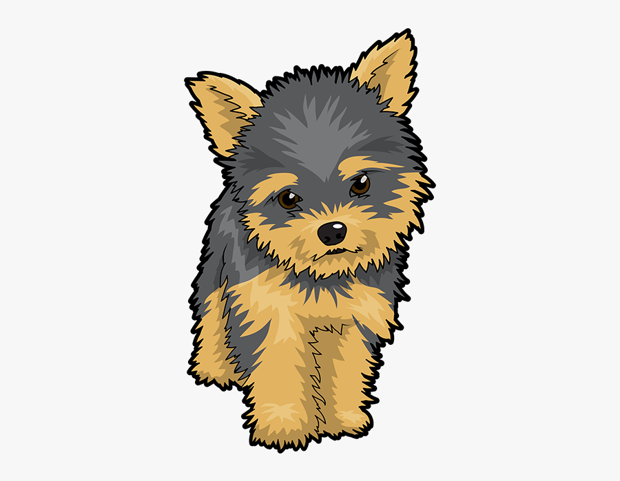 Clipart Puppy Yorkie - Yorkshire Terrier Cartoon, Transparent Clipart