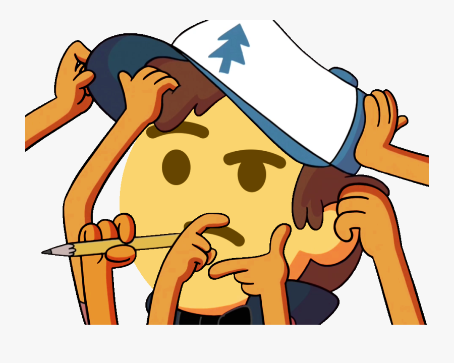 Transparent Shy Face Clipart - Gravity Falls Thinking Emoji, Transparent Clipart