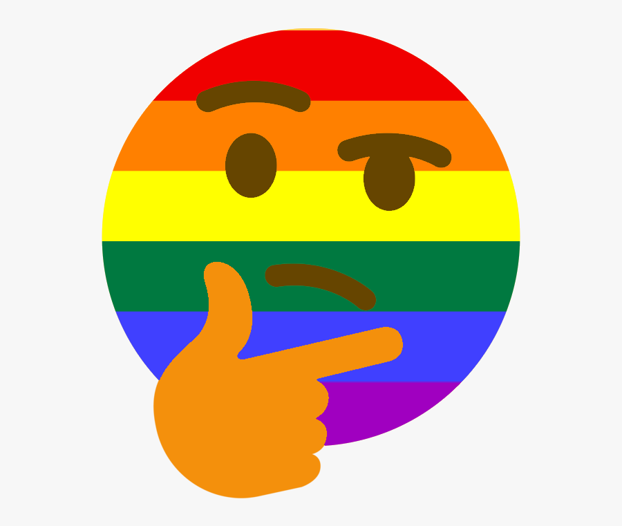 Lgbt Thinking Emoji, Transparent Clipart