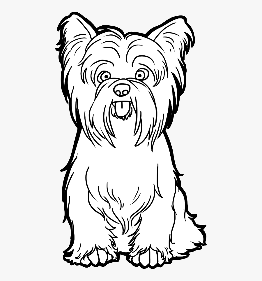 Dog Png Clipart - Yorkshire Terrier Easy Drawing, Transparent Clipart