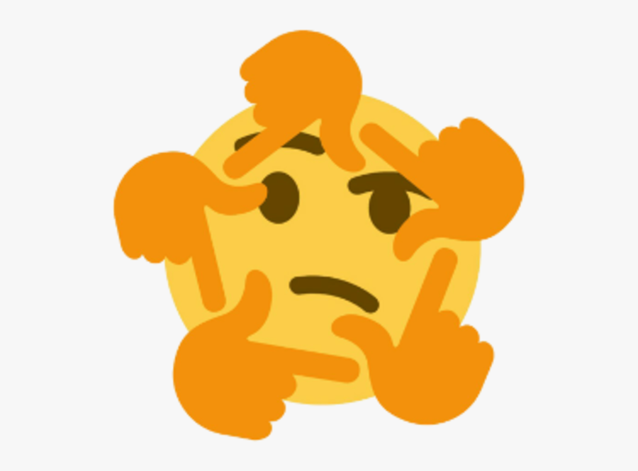 Transparent Emoji Thinking Png - Thinking Emoji Meme Png, Transparent Clipart