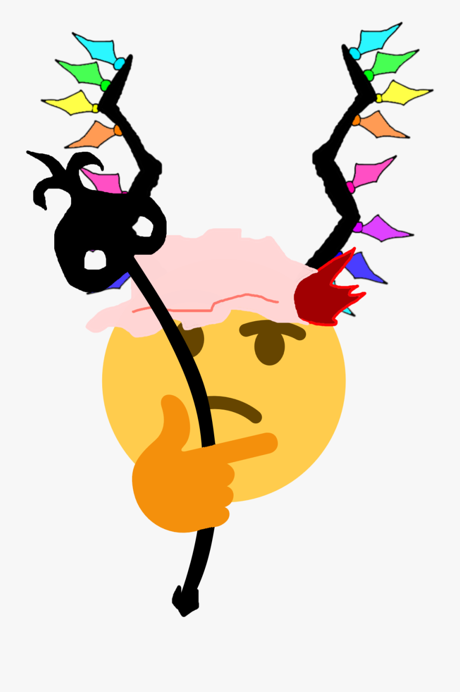 Touhou Thinking Emojies - Discord Thinking Emoji, Transparent Clipart