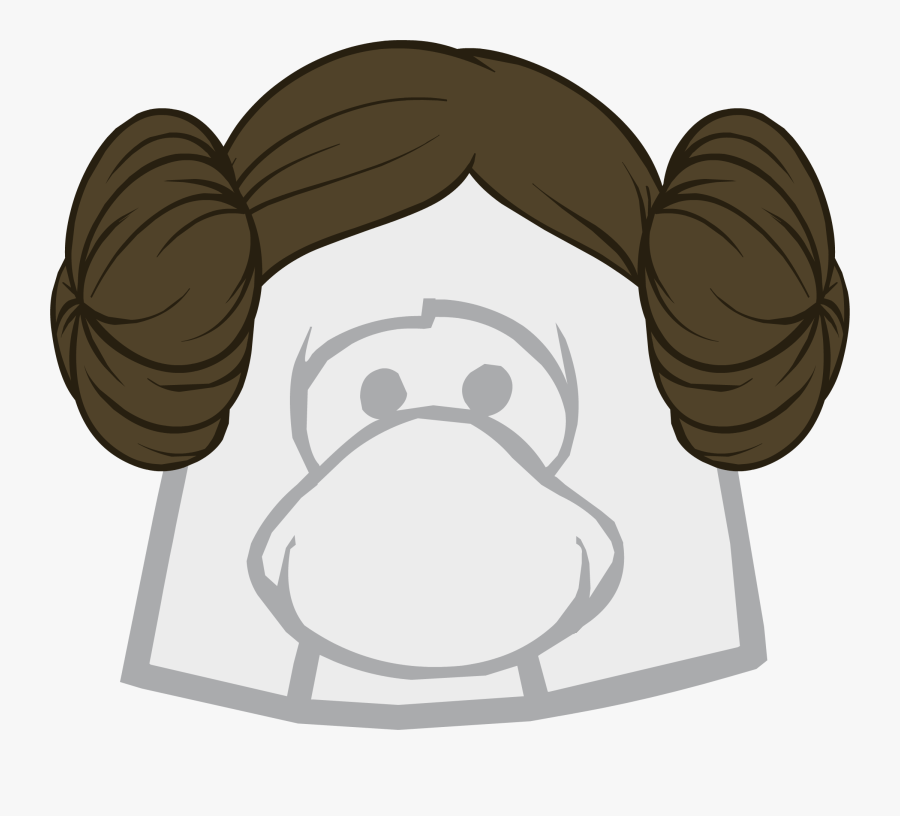 Club Penguin Wiki - Princess Leia Buns Clipart, Transparent Clipart