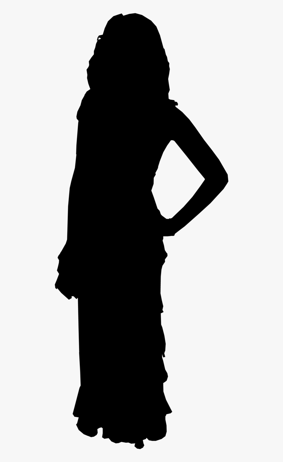 Princess Leia Silhouette Drawing Clip Art Man - Star Wars Leia Silhouette, Transparent Clipart