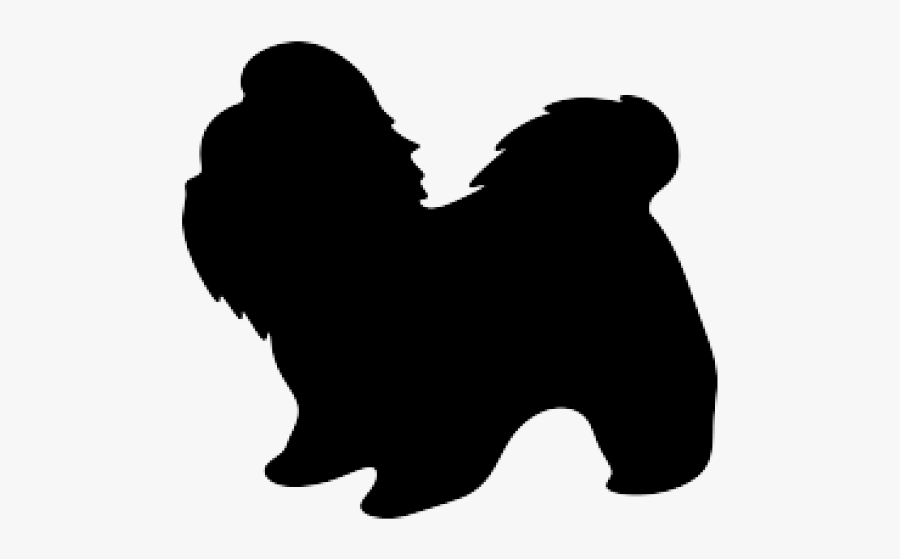 Shih Tzu Dog Silhouette, Transparent Clipart