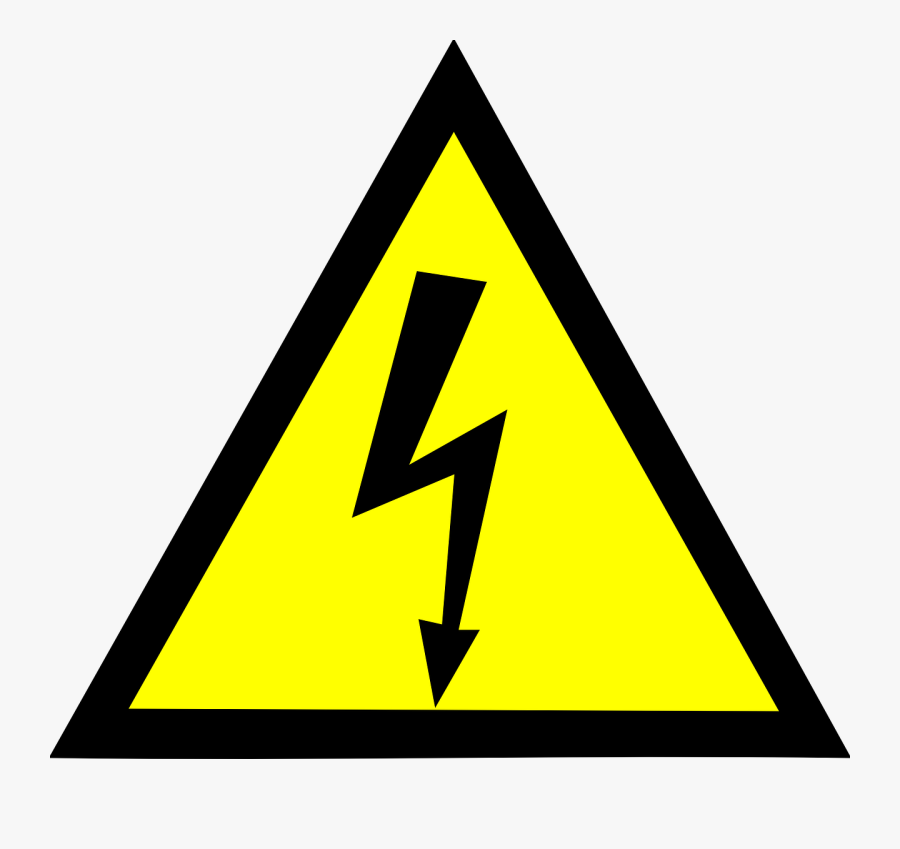 Risk Electricity Hazard Sign High Warning Voltage Clipart - Vector High Voltage Logo, Transparent Clipart