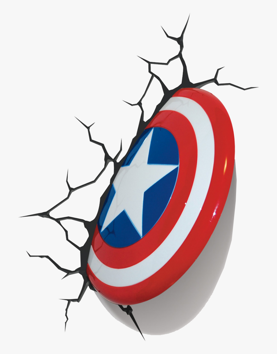 Avengers Led Wall Lights Pictures - Captain America Shield In Wall, Transparent Clipart