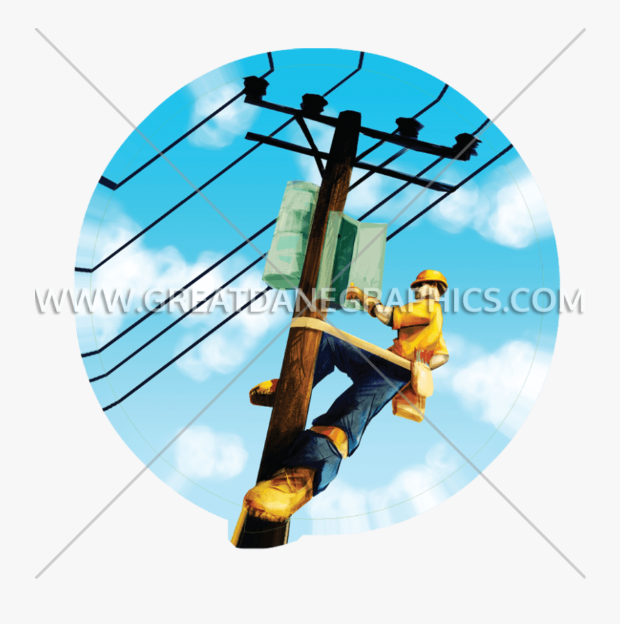 Production Ready Artwork For - Electrical Lineman, Transparent Clipart