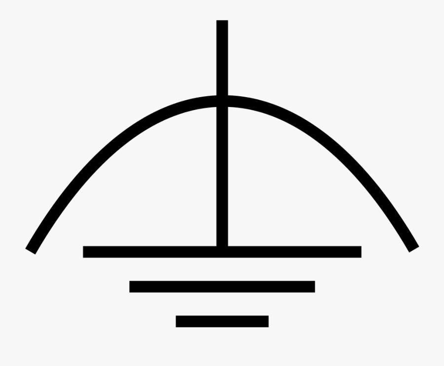 Clip Art Electrical Symbol For Ground - Symbol Blitzableiter, Transparent Clipart