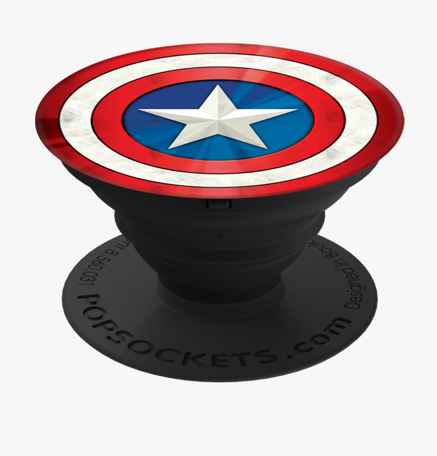 Pop Socket Captain America Shield - Captain America Shield Popsocket, Transparent Clipart