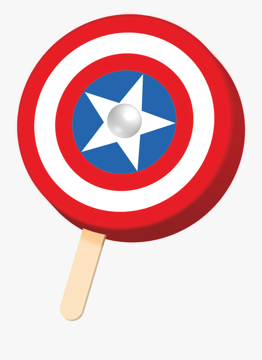 Captain America Shield Popsicle, Transparent Clipart
