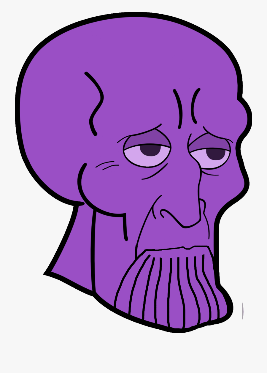 Squidward Thanos Meme Handsome Squidward Face Free