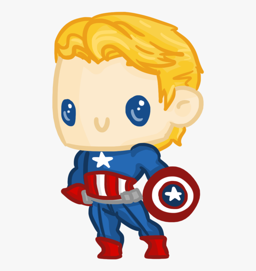 Superheroes Clipart Captain America - Cute Captain America Chibi, Transparent Clipart