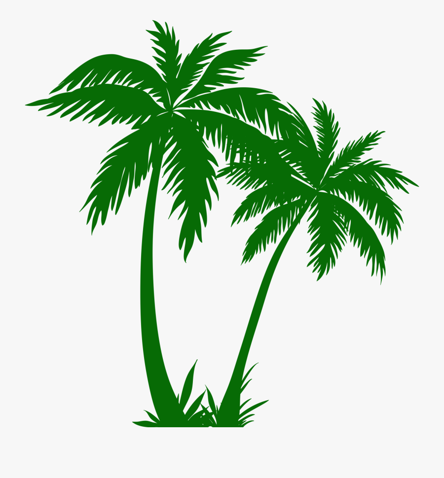 Palm Trees Silhouette Png Clip Art Image - Transparent Background Palm Tree Clipart, Transparent Clipart