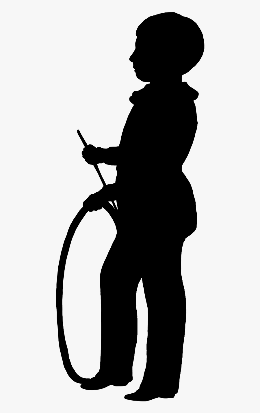 Victorian Silhouette Clipart - Victorian School Girl Silhouette, Transparent Clipart