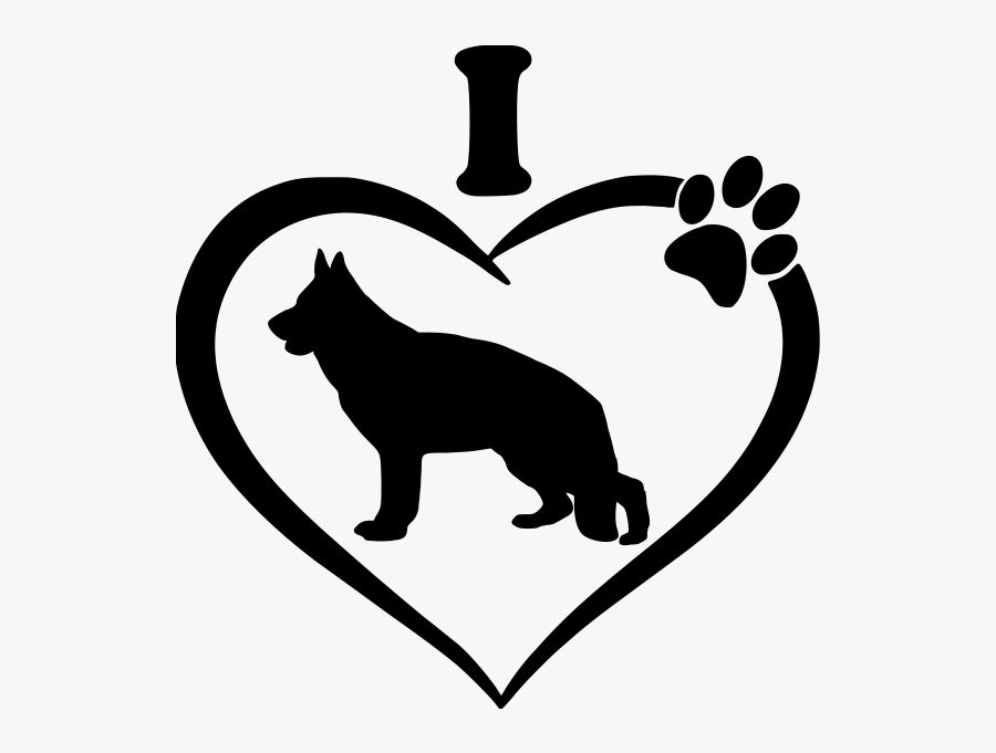 Transparent German Shepherd Silhouette Png - Cat Decals, Transparent Clipart