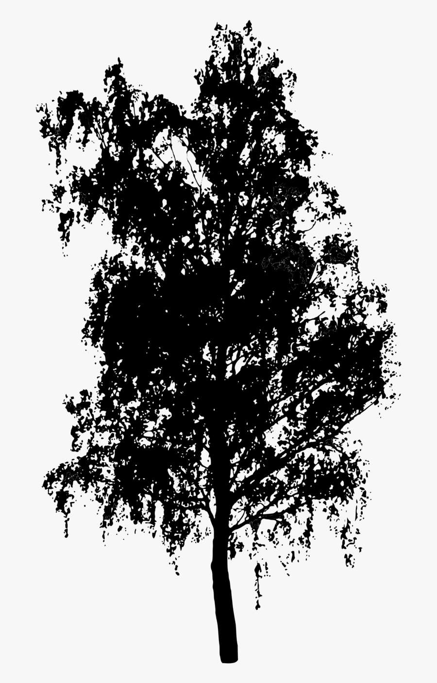 Tree Silhouette 2 - Tree Silhouette No Background, Transparent Clipart