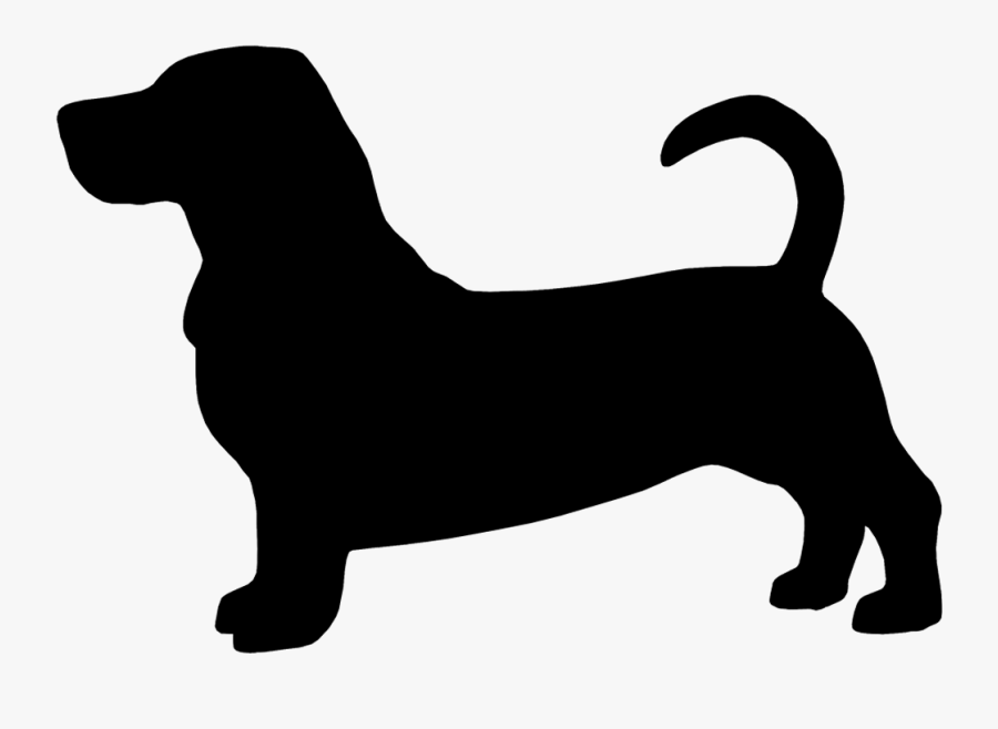 7al Basset Hound Silhouette Imprinted On A Peerless - Silhouette Basset Hound Clipart, Transparent Clipart